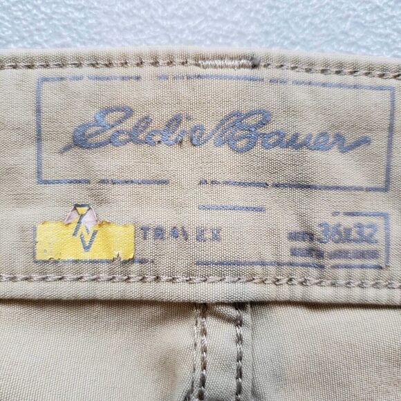 Eddie Bauer TravexPants Mens 36x32 Khaki Hiking Stretch Nylon Straight Leg - Picture 6 of 9